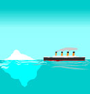 Titanic heurtant l'iceberg